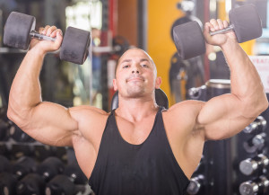 shoulder press with dumbbells